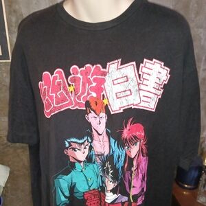 Black Graphic Anime T-Shirt